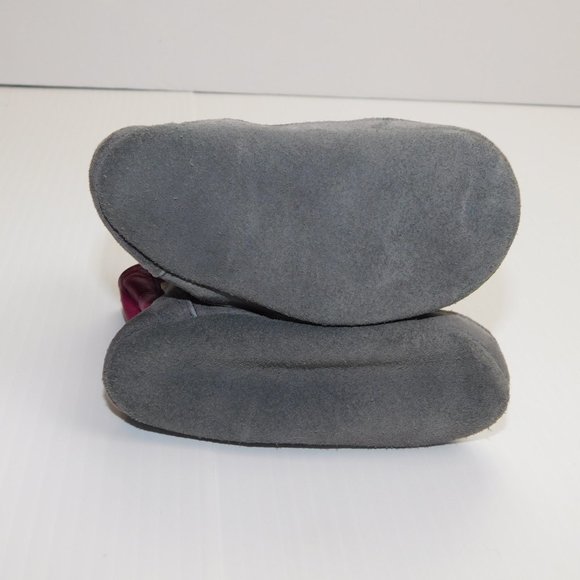 Robeez 0-6 months Girls soft sole Boots Wine Gray - Picture 9 of 10